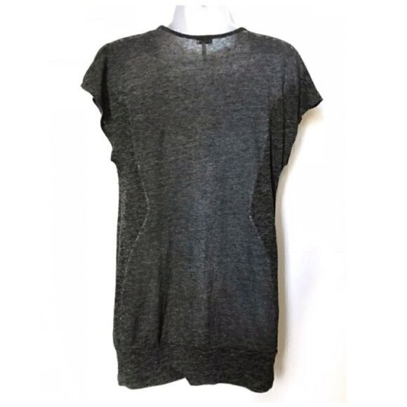 Splendid dark gray draped neck tissue light weight tunic length top.Size M - Picture 2 of 7